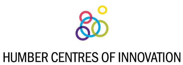 logo made of coloured circles with the words Humber Centres of Innovation written below