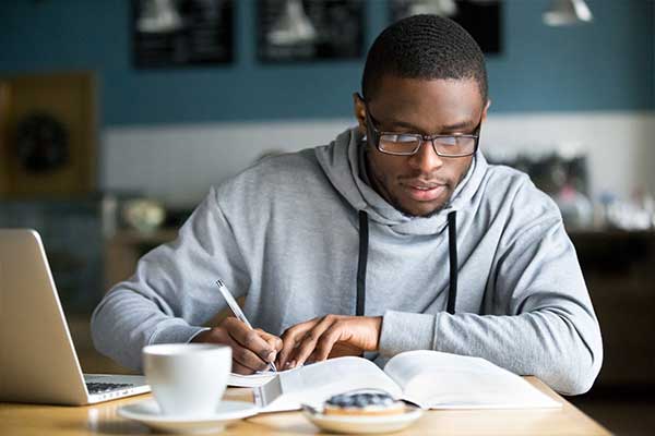 Person studying