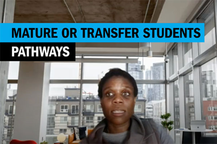 Mature or transfer student pathways