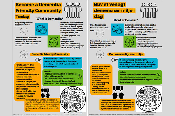 Bilingual Poster - Become a dementia friendly Community ty today