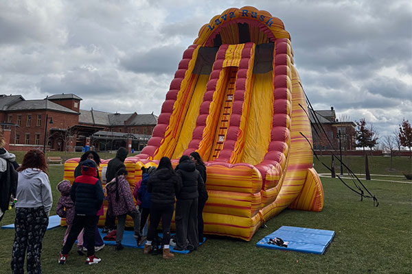 inflatable slide outside