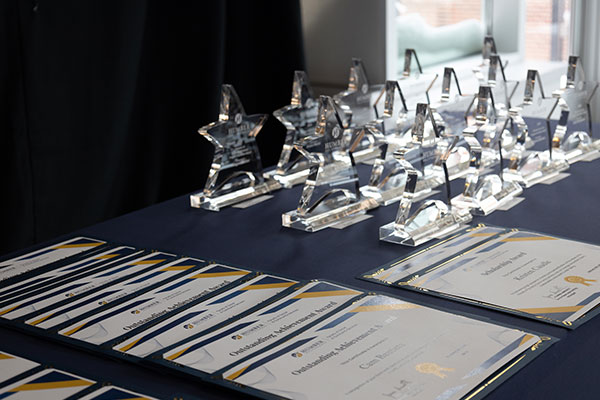 table with awards