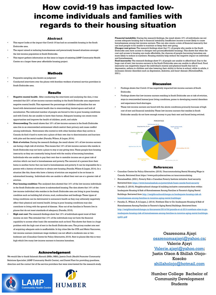 Poster showing a summary of the report